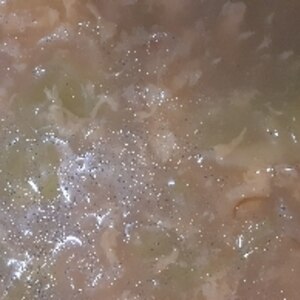 ふわふわ卵の春雨スープ